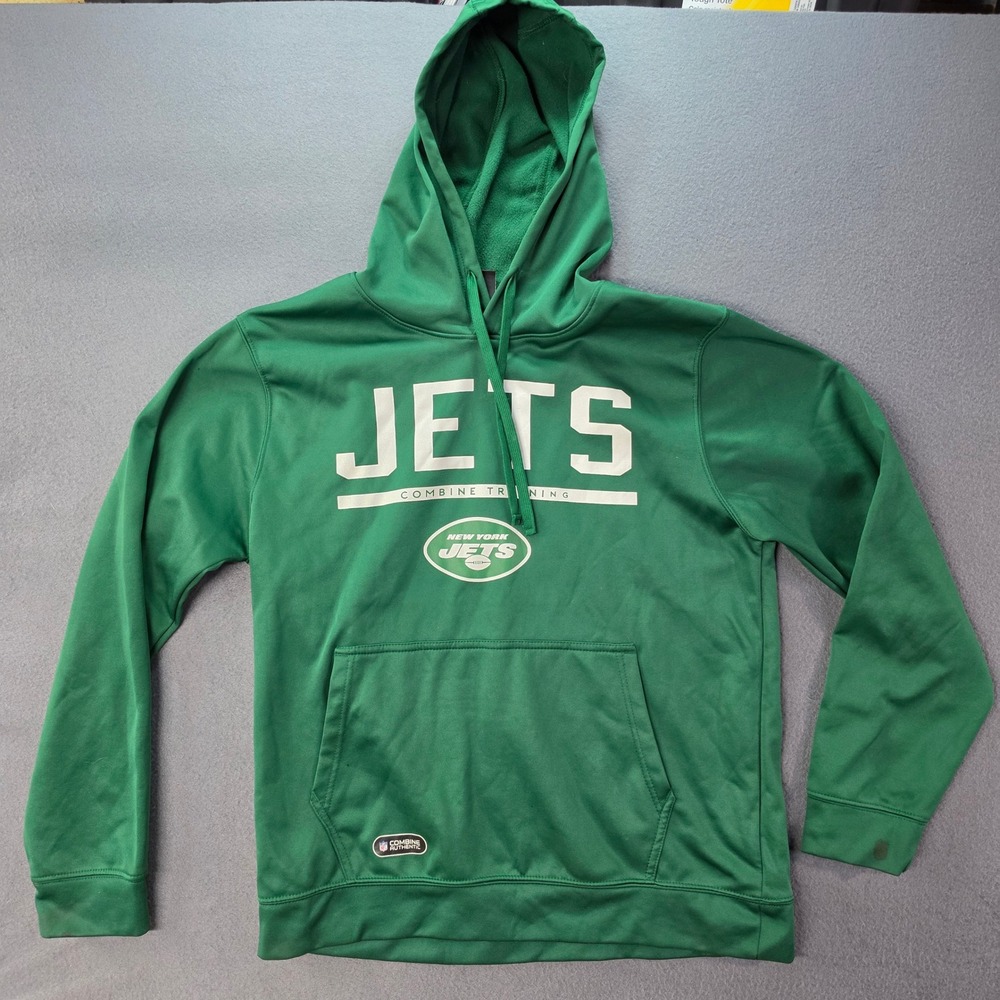New Era New York Jets NFL Combine Training Hoodie Green Mens Large Pullover
